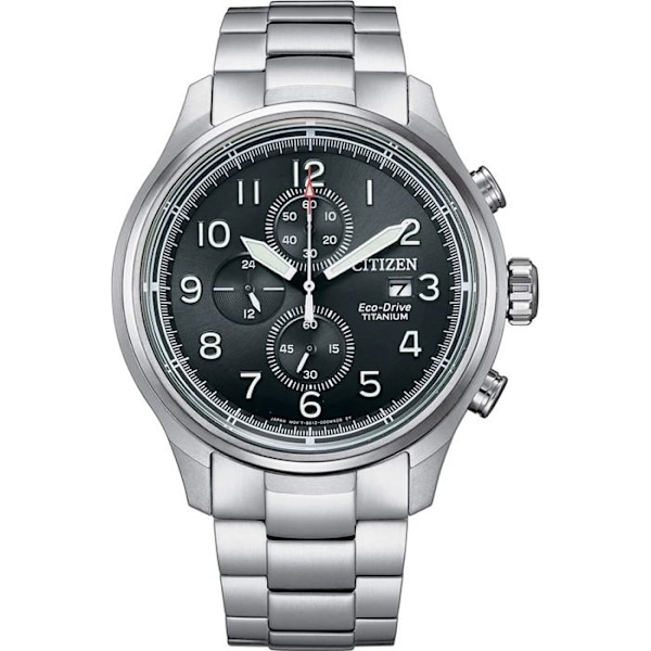 Herrklocka - CITIZEN - Eco-Drive - Kronograf - Silver Titanium Armband - CA0810-88X Pengar