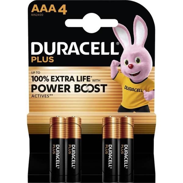 Duracell Plus Power Boost Batteri LR3 (AAA) alkaliska 1.5 V 4 st