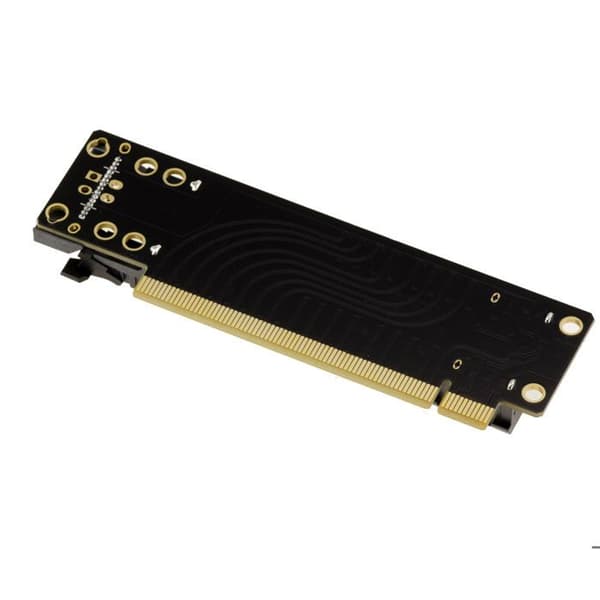 "PCIe Gen4 Riser Adapter - KALEA-INFORMATIQUE - Riser x16→2x8 90° - Bifurkation x8/x8 - 32 GB/s"