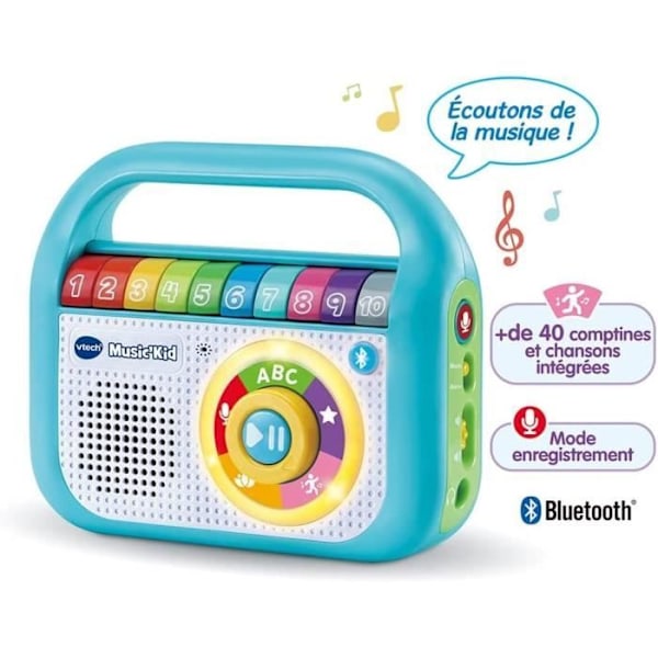 Musikspelare - VTECH BABY - Music'kid - 40 låtar - Mixat