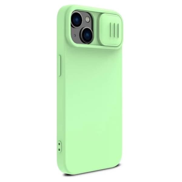 Coque - NILLKIN - CamShield Silky - Kompatibel med MagSafe - iPhone 14 Plus - Grön Grön