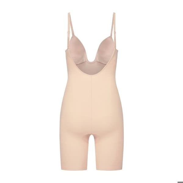 Kroppsnära V-ringad topp för kvinnor Bye Bra beige XXL