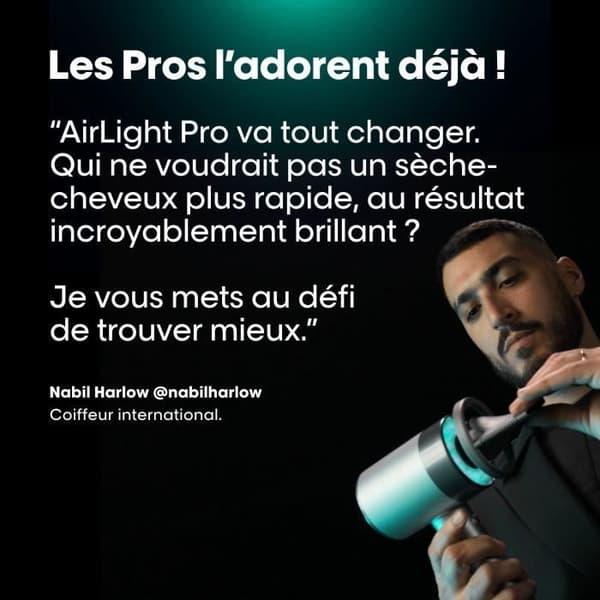 Hårtork - L'Oréal Professionnel - AIRLIGHT PRO - Infrarött ljus Svart
