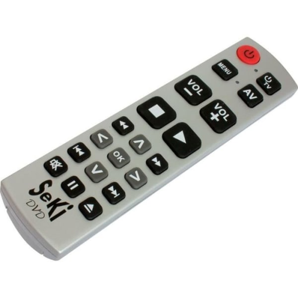 Seki DVD Silver Lernfähige Universalfjärrkontroll med stora knappar för seniorer + barn - 311801