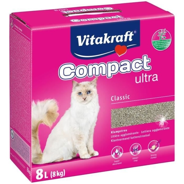 VITAKRAFT Ultra Compact strö - 8 L - För katter