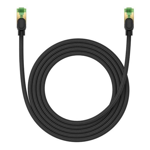 Baseus - B0013320C111-03 - Cat.8 Ethernet RJ45 flätad nätverkskabel, 40 Gbit/s, 2m (svart)