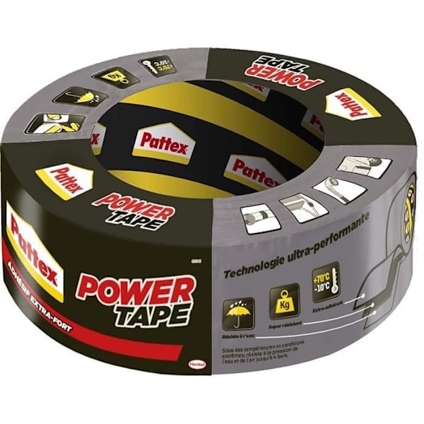 Självhäftande Power Tape grå 25 m - PATTEX - 1669220 Grå