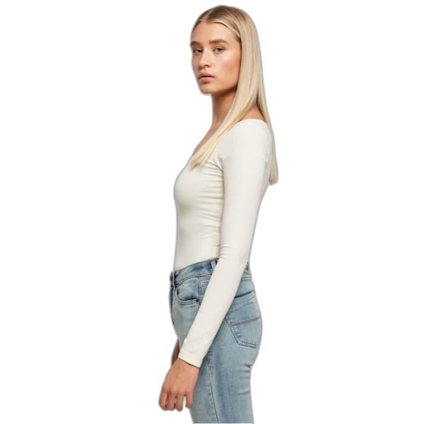 Urban Classics Organisk långärmad bodysuit för kvinnor - vit - M Vit M