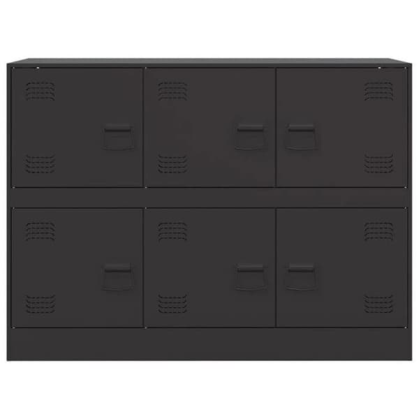 vidaXL Buffé svart 99x39x73 cm stål 841793