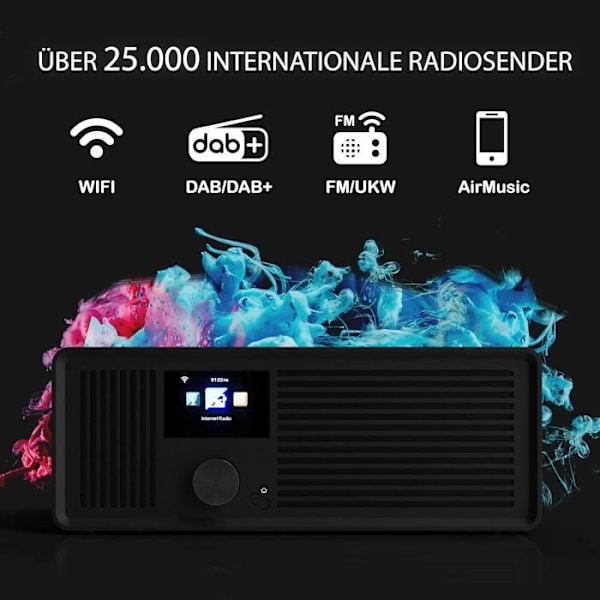 Radio Internet - Sky Vision - DAB 70 - Stereo - Wi-Fi - AUX Svart