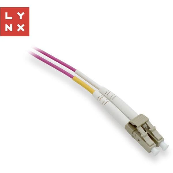 Kabel - anslutning - fotoadapter - optik Lynx cs Patchkabel duplex LYNX MM, OM4, LC/LC, 50/125µm, 15m