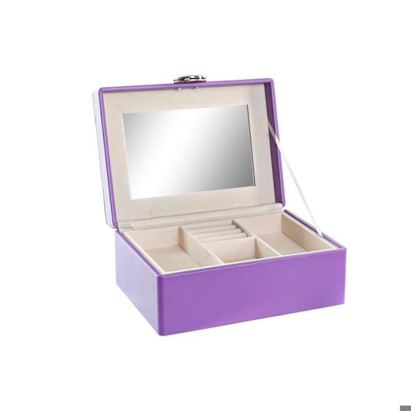 Smyckeskrin - Ej specificerad - Lila - 23 x 17 x 10 cm - Polyuretan - MDF trä lila lila