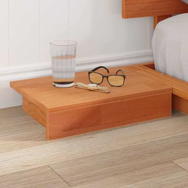 vidaXL Sängram Brun 140 x 190 cm trä 872406