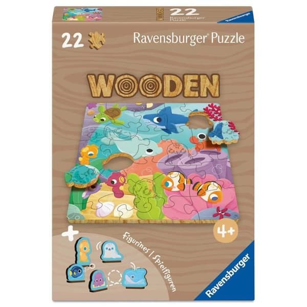 Undervattensvärld - Träpussel - 22 bitar - från 4 år - Ravensburger
