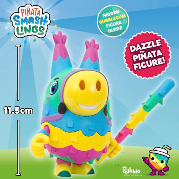 Smashlings Pinata Plush - SL6010A - Dazzle Donkey Articulated Pinata, Roblox, Officiell Toikido Toy, Svart