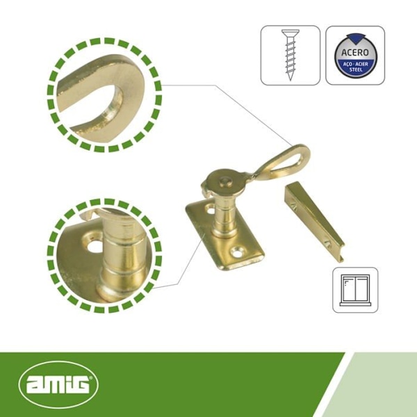 Amig - 14352 - Hasp 12 mässing