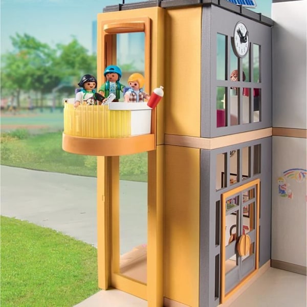 PLAYMOBIL 71327 Ombyggd skola, Stadsliv, Skola, 282 rum, Blandat, För barn från 4 år och uppåt Flerfärgad