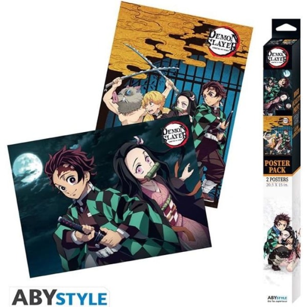 Chibi Posters - ABYstyle - Demon Slayer - Set om 2 - 52 x 38 cm - Glättat papper 170 g/m²