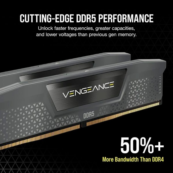 Corsair Vengeance DDR5 64GB (2 x 32GB) 6000 MHz CL30 - Dual Channel Kit 2 DDR5 RAM PC5-48000 - CMK64GX5M2B6000Z30 - O