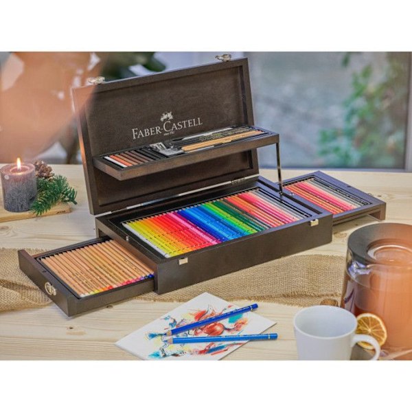 Matite Colorate - FABER CASTELL - A&G COLLECTION - 36 färger - Wengè - Professionell 36 färger