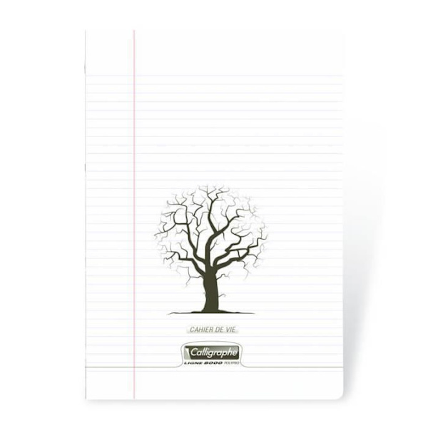 8000 POLYPRO, CAHIER DE LIFE färglös 24x32 96p R°Fodrad 8mm+marginal V°Uni 90g