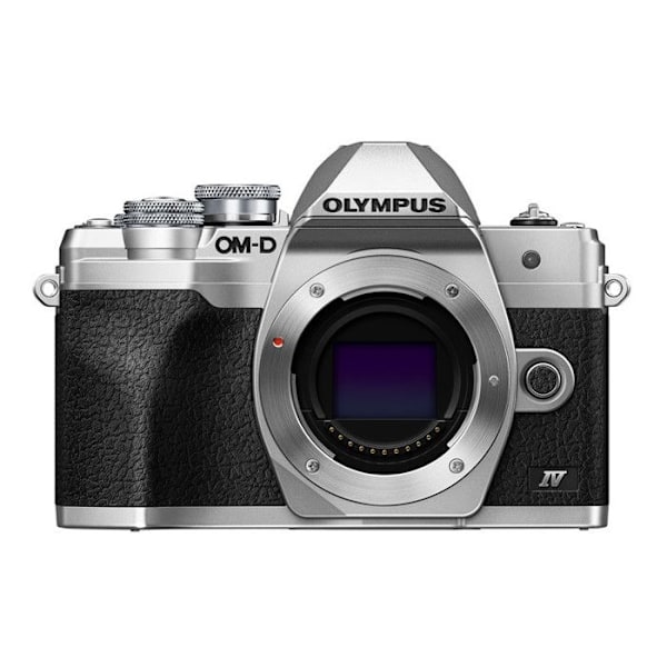 Kamera - Olympus - OM-D E-M10 Mark IV - 20 MP - 5-axlig stabilisator - Uppfällbar LCD-skärm Silver