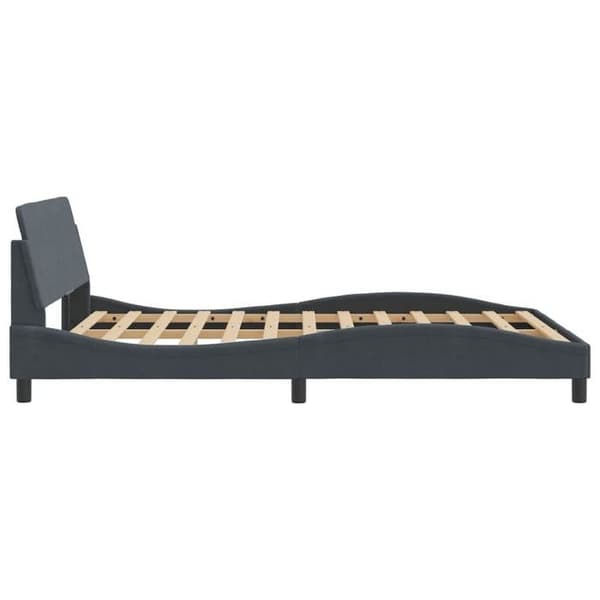 vidaXL Dover sängram mörkgrå 120x200 cm sammet 373153