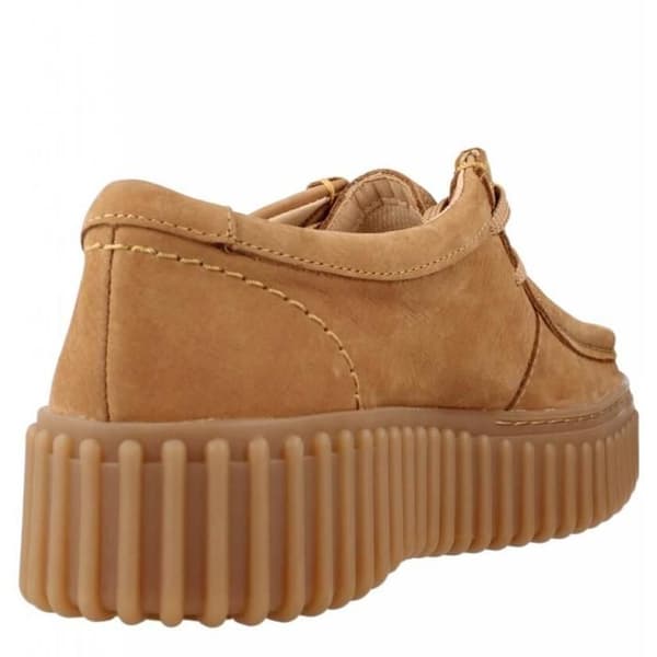 Clarks Torhill Bee dam - skor i ljusbeige läder, textilfoder ljusbrun 39