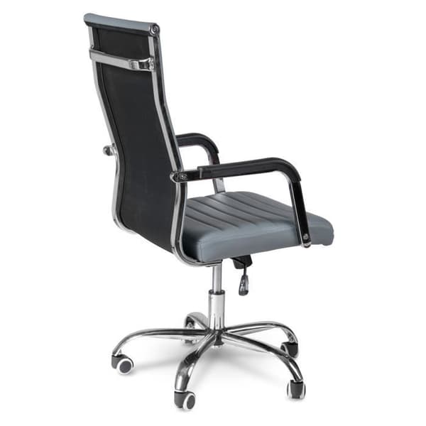 Svängbart kontorsstol - Sofotel - Modern design - Grå - Hög och ergonomisk ryggstöd - Kromade armstöd Grå