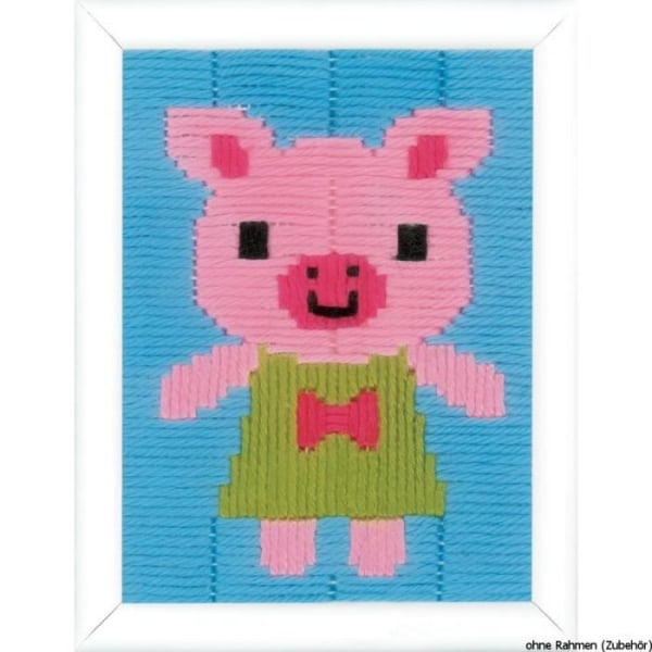 varaktighet Vervaco Canvas Picture Stitch Pack "Pig" Traced