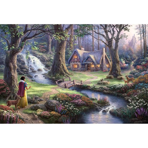 Pussel 1000 bitar: Thomas Kinkade: Snövit, Disney Flerfärgad