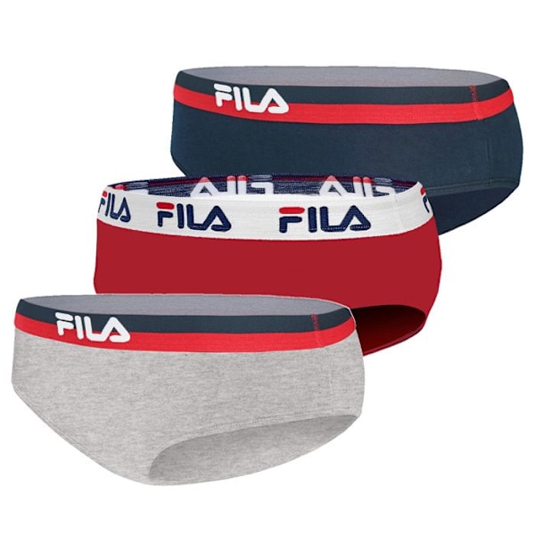 Fila Surprise Pack bomullstrosor för kvinnor, damunderkläder, design och färg vald slumpmässigt (Pack of 3) - Flerfärgad S