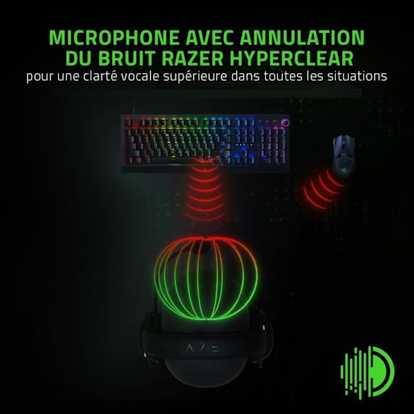 Spelheadset - RAZER - BLACKSHARK V2 X USB - Svart - Brusreducerande mikrofon - 50 mm Triforce Svart