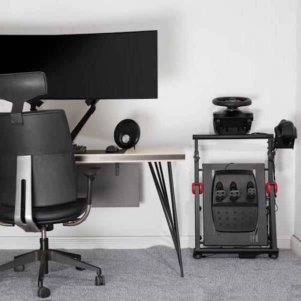 Fällbart pedalrattstativ NanoRS RS155 Racing Simulator Svart