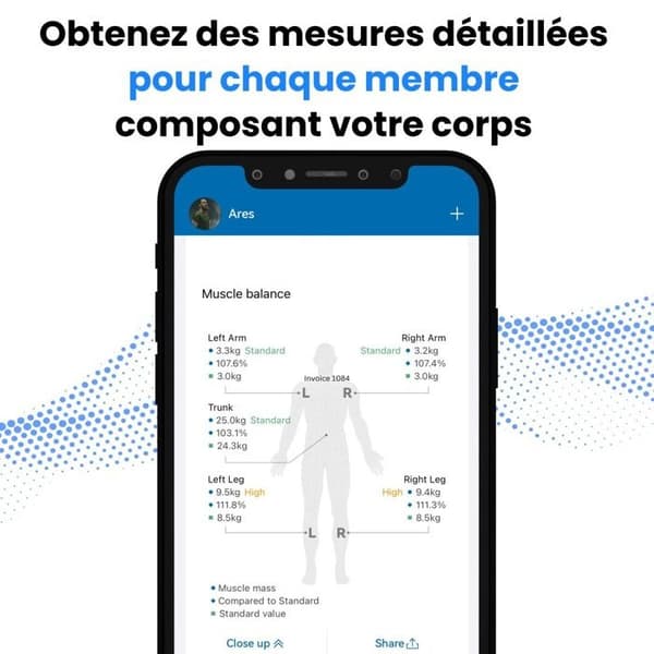 Pèse-personne Renpho Morphoscan MSC01 - Bluetooth - Svart Svart
