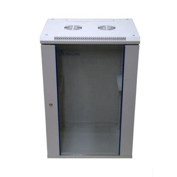 Väggskåp - Extralink - 18U - 600x600 mm - Metall - Grå Grå