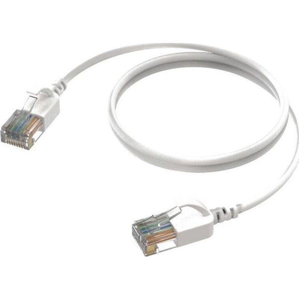 Procab - CSD560W/1.5 - Slimline nätverkskabel - CAT6A RJ45 - RJ45 U/UTP vit version - 1,5 mA