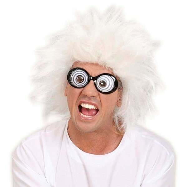 Mad Scientist Peruk - WIDMANN - Herr - Vit - Kostymaccessoar Vit