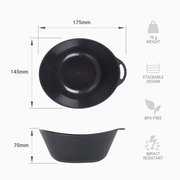 Ensemble köksredskap - set köksredskap Lifeventure - 75800 - Graphite Ellipse Set med 4 delar Unisex, En storlek passar alla