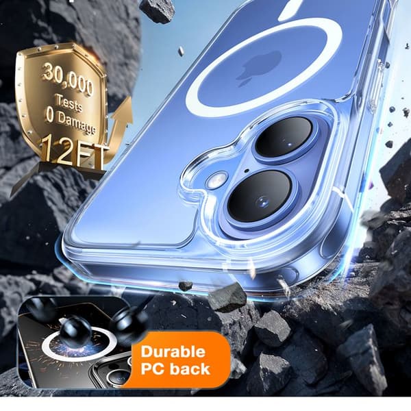 Coque Torras Diamond MagSafe Series för iPhone 16 Plus - Klar Klar