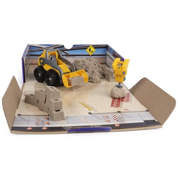 Kinetic Sand Construction Box - KINETIC SAND - Gräv och riv med 454 g naturlig sand