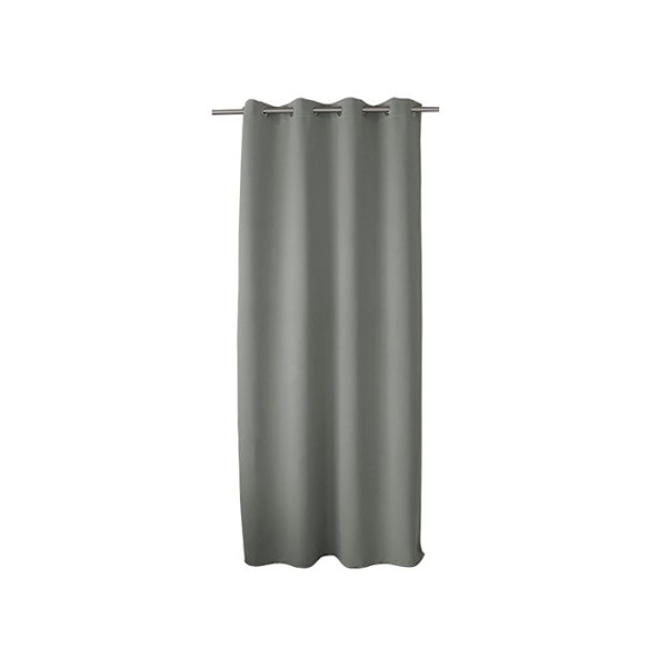 Mörkläggningsgardin - OBSKUR - Grå - 140 x 240 cm - 8 öljetter - 100% polyestertyg GRÅ