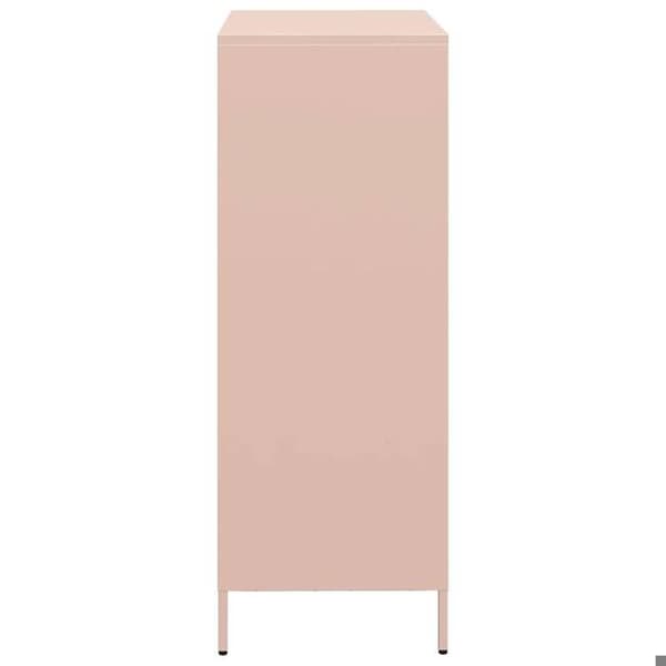 vidaXL Buffé hög rosa 68x39x103,5 cm stål 851383