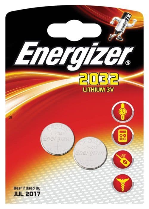 Pile Energizer Original 2-pack Lithium CR2032 i förseglad förpackning