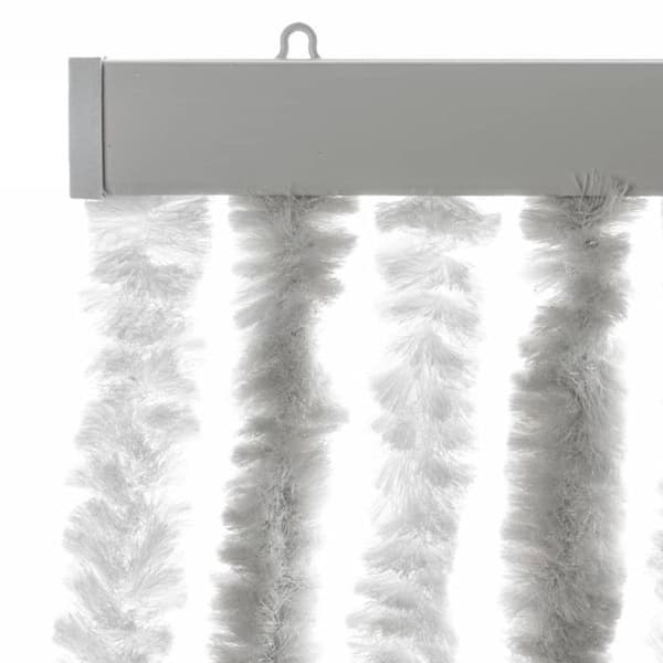 Ljusgrå och vit myggnät 56x200 cm chenille ljusgrå och vit