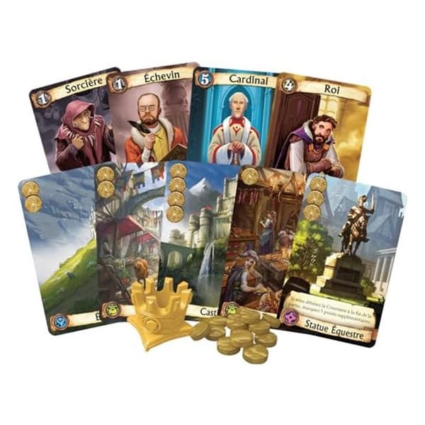Asmodee Citadelles - 4:e upplagan, bluff- och strategispel (2-7 spelare, 10+, 30 min) blå/beige/brun