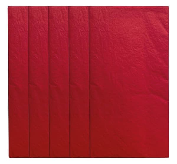 Presentpapper - INTERDRUK - Silkespapper 50x70cm - 5 ark - Röd - Blandad