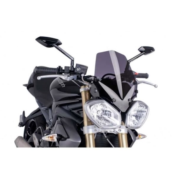 Vindruta - Puig - NAKED NY GENERATION - 28cm - Svart - Triumph SPEED/STREET TRIPLE 11+ ljus rök, mörk rök, svart