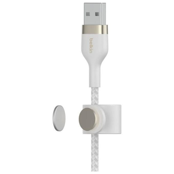 Belkin USB-A till Lightning BoostCharge Pro Flex flätad kabel (10 fot), MFi-certifierad, för iPhone 14, 13, 12, Pro, Max, Mini,