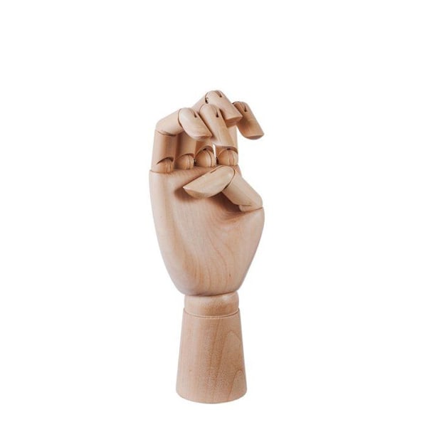 Skyltdocka - proportion modell Emi craft Trä ledad hand modell Enhands skyltdocka, H 25cm